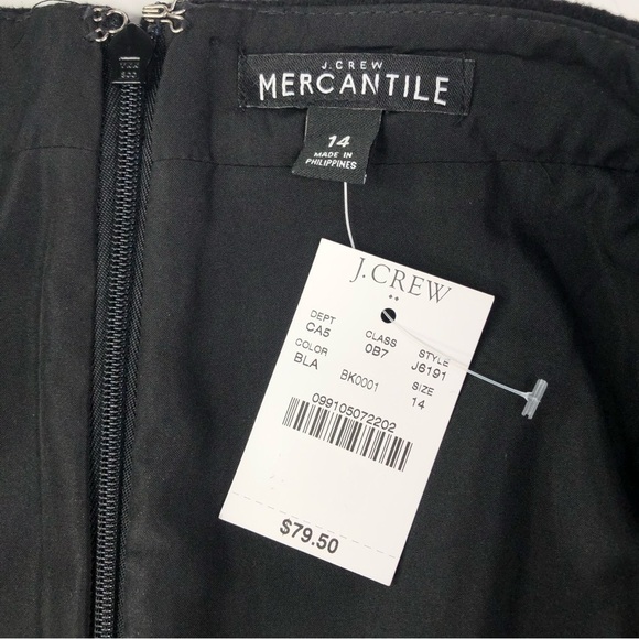 NWT J. Crew Mercantile wool blend miniskirt black ruffle 14 - Picture 4 of 6